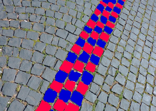 cobblestone paving