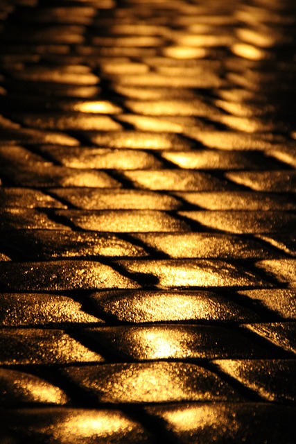 cobblestone paving