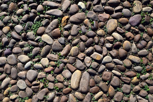 cobblestone paving