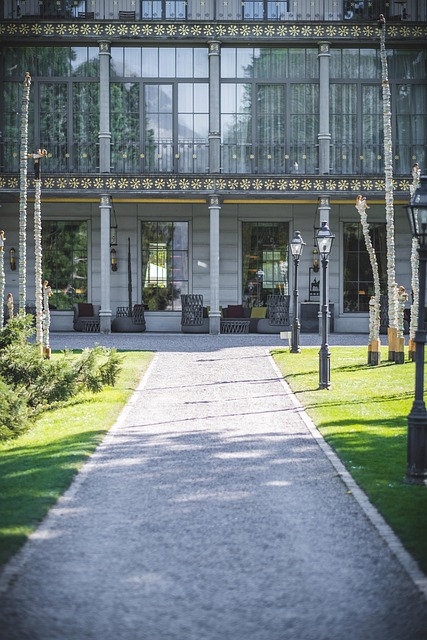 office building paving