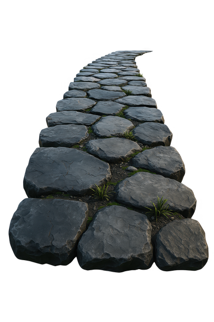 cobblestone paving