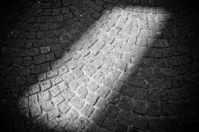 cobblestone paving