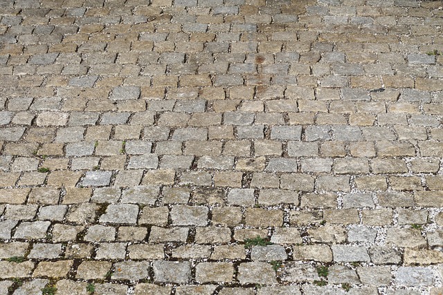 cobblestone paving