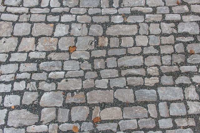 cobblestone paving