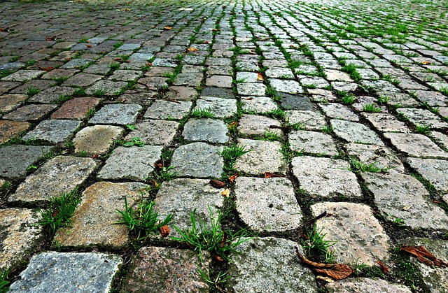 cobblestone paving