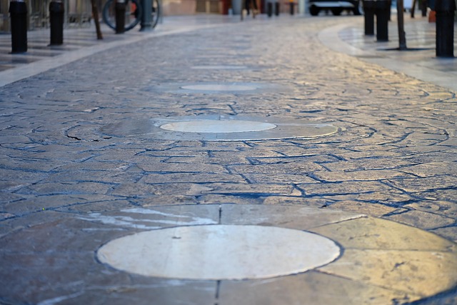 cobblestone paving