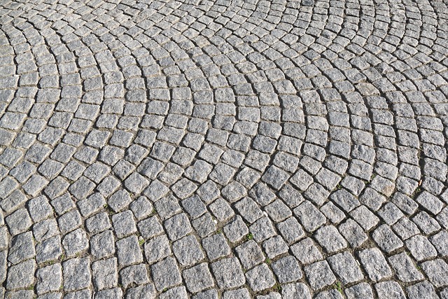 cobblestone paving