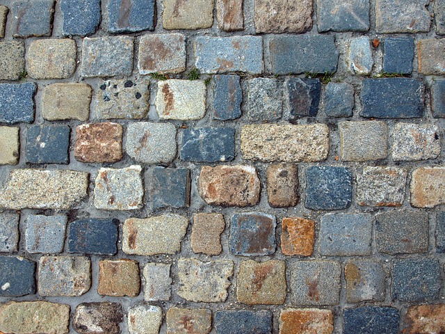 cobblestone paving