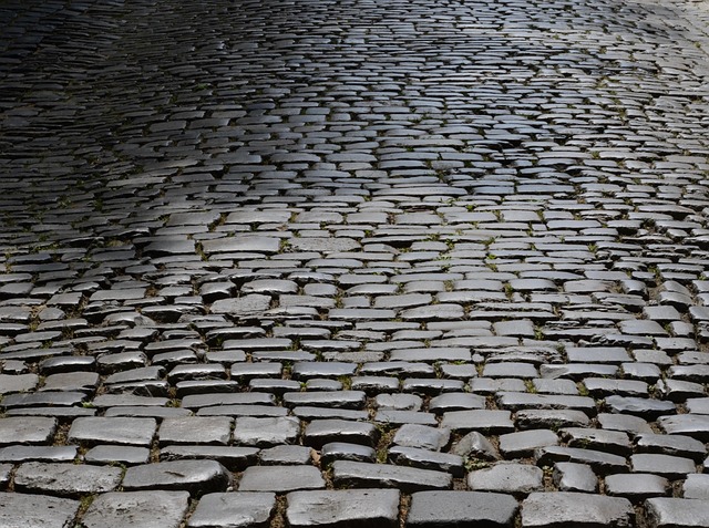 cobblestone paving