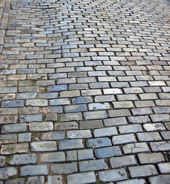 cobblestone paving