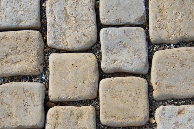 cobblestone paving