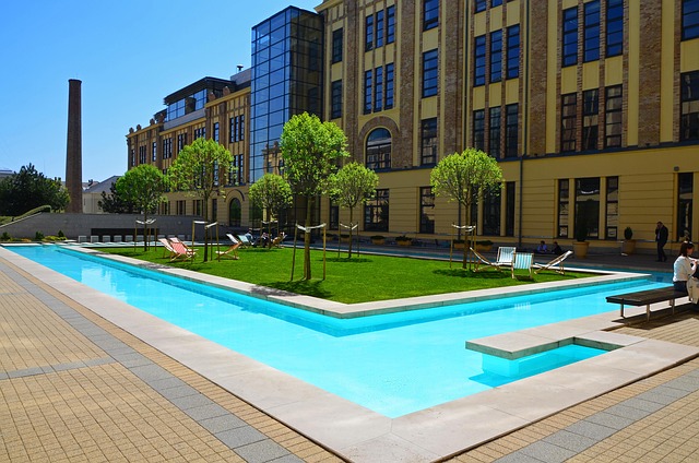 office building paving