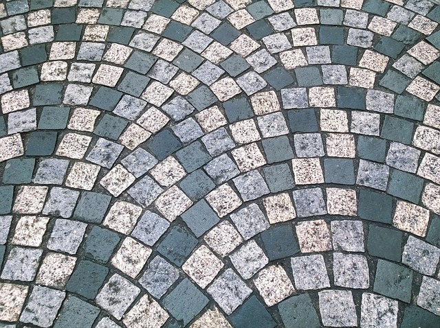 cobblestone paving